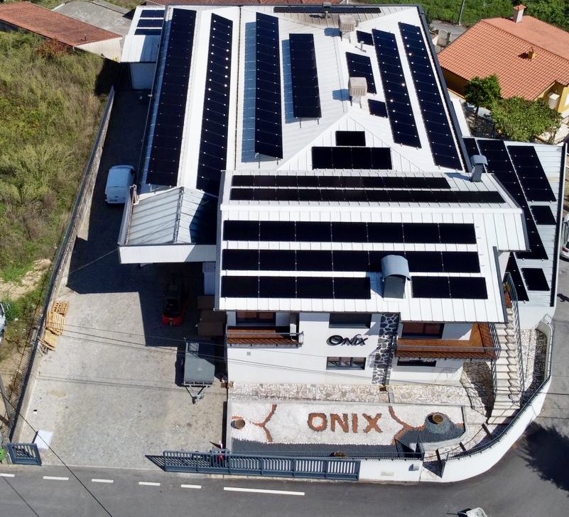 Aerial view of the ONIX factory in Friande, Felgueiras